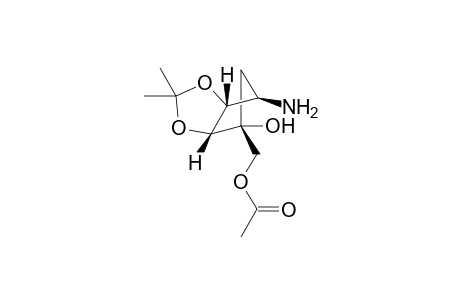 (+/-)-4beta-(Acetoxymethyl)-1beta-amino-2alpha,3alpha-O-isopropylidene-2alpha,3alpha,4alpha-cyclopentanetriol