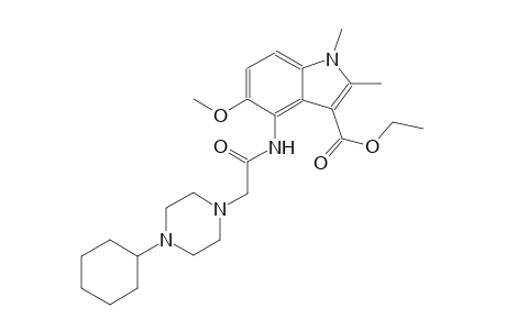 ethyl 4-{[(4-cyclohexyl-1-piperazinyl)acetyl]amino}-5-methoxy-1,2-dimethyl-1H-indole-3-carboxylate