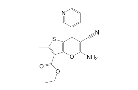 Ethyl 5-amino-6-cyano-2-methyl-7-(pyridin-3-yl)-7H-thieno[3,2-b]pyran-3-carboxylate
