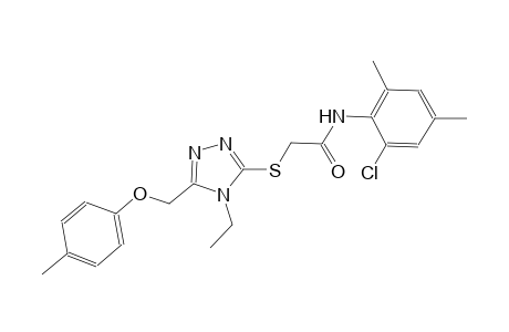 N-(2-chloro-4,6-dimethylphenyl)-2-({4-ethyl-5-[(4-methylphenoxy)methyl]-4H-1,2,4-triazol-3-yl}sulfanyl)acetamide