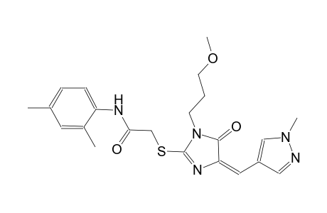 N-(2,4-dimethylphenyl)-2-({(4E)-1-(3-methoxypropyl)-4-[(1-methyl-1H-pyrazol-4-yl)methylene]-5-oxo-4,5-dihydro-1H-imidazol-2-yl}sulfanyl)acetamide