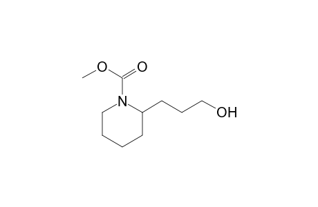 1-Piperidinecarboxylic acid, 2-(3-hydroxypropyl)-, methyl ester