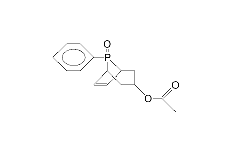 3b-Acetoxy-8E-phenyl-8a-oxo-8-phosphabicyclo(3.2.1)oct-6-ene