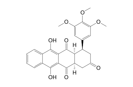 (4S,4aS,12aR)-6,11-bis(oxidanyl)-4-(3,4,5-trimethoxyphenyl)-3,4,4a,12a-tetrahydro-1H-tetracene-2,5,12-trione