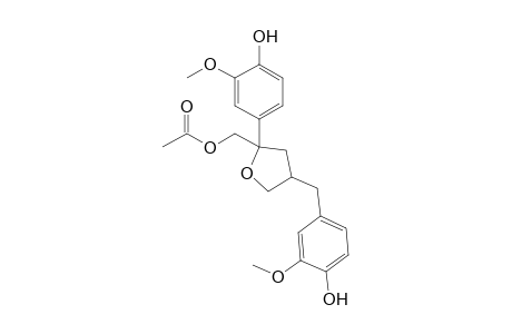(2S,3R,4R)-2-(Acetoxymethyl)-4-(4'-hydroxy-3'-methoxybenzyl)-2-(4"-hydroxy-3"-methoxyphenyl)-tetrahydrofuran