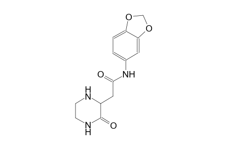 N-(1,3-benzodioxol-5-yl)-2-(3-oxo-2-piperazinyl)acetamide