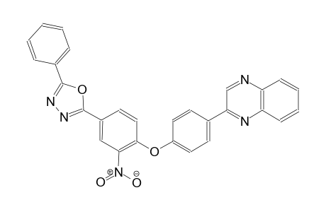 2-{4-[2-nitro-4-(5-phenyl-1,3,4-oxadiazol-2-yl)phenoxy]phenyl}quinoxaline