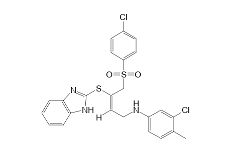 (E)-2-{{1-{[(p-chlorophenyl)sulfonyl]methyl}-3-(3-chloro-p-toluidino)propenyl}thio}benzimidazole