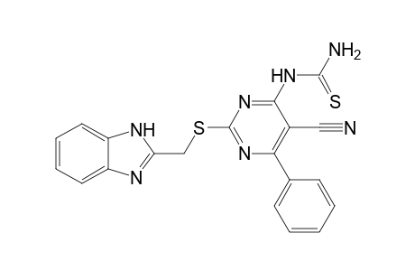 1-(2-((1H-Benzo[d]imidazol-2-yl)methylthio)-5-cyano-6-phenylpyrimidin-4-yl)thiourea