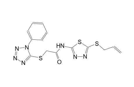 N-[5-(allylsulfanyl)-1,3,4-thiadiazol-2-yl]-2-[(1-phenyl-1H-tetraazol-5-yl)sulfanyl]acetamide