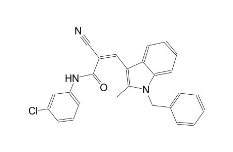 (2Z)-3-(1-benzyl-2-methyl-1H-indol-3-yl)-N-(3-chlorophenyl)-2-cyano-2-propenamide