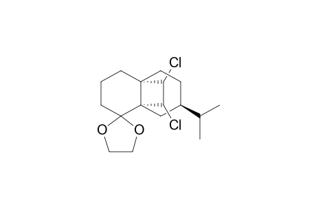 Spiro[1,3-dioxolane-2,1'(2'H)-[4a,8a]ethanonaphthalene], 9',10'-dichlorohexahydro-7'-(1-methylethyl)-, (4'a.alpha.,7'.beta.,8'a.alpha.,9'S*,10'R*)-