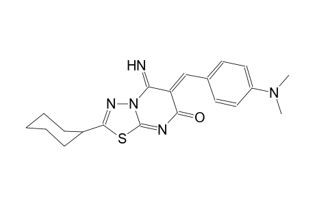 7H-[1,3,4]thiadiazolo[3,2-a]pyrimidin-7-one, 2-cyclohexyl-6-[[4-(dimethylamino)phenyl]methylene]-5,6-dihydro-5-imino-, (6Z)-