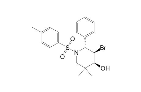 4-Piperidinol, 3-bromo-5,5-dimethyl-1-[(4-methylphenyl)sulfonyl]-2-phenyl-, (2.alpha.,3.beta.,4.beta.)-