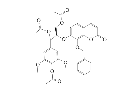 8-(Benzyloxy)-7-[2'-(3",5"-dimethoxy-4"-acetoxyphenyl]-2'-acetoxy-1'-(S / R)-(acetoxymethyl)ethoxy]-2H-benzopyran-2-one