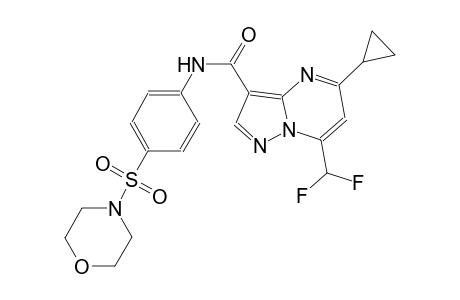 5-cyclopropyl-7-(difluoromethyl)-N-[4-(4-morpholinylsulfonyl)phenyl]pyrazolo[1,5-a]pyrimidine-3-carboxamide