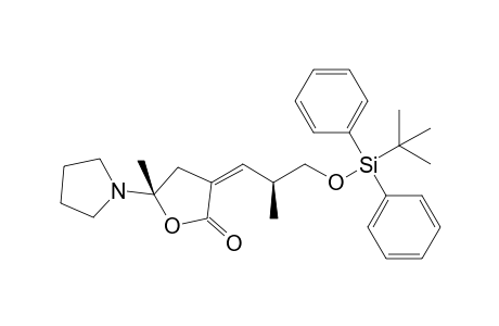 (3Z,5S)-3-((2S)-3-{[tert-Butyl(diphenyl)silyl]oxy}-2-methylpropylidene)-5-methyl-5-[(2S)-pyrrolidinyl]dihydro-2(3H)-furanone