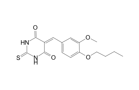 Pyrimidine-4,6-dione, hexahydro-5-(4-butoxy-3-methoxybenzylidene)-2-thioxo-