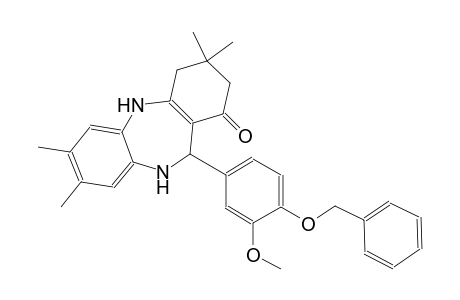 11-[4-(benzyloxy)-3-methoxyphenyl]-3,3,7,8-tetramethyl-2,3,4,5,10,11-hexahydro-1H-dibenzo[b,e][1,4]diazepin-1-one