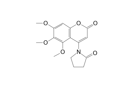 2-Pyrrolidinone, 1-(5,6,7-trimethoxy-2-oxo-2H-1-benzopyran-4-yl)-