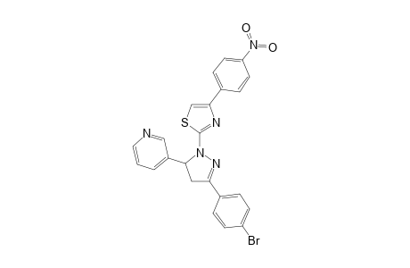 2-[3-(4-bromophenyl)-5-(3-pyridyl)-2-pyrazolin-1-yl]-4-(4-nitrophenyl)thiazole
