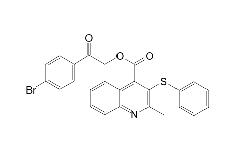 2-(4-Bromophenyl)-2-oxoethyl 2-methyl-3-(phenylsulfanyl)-4-quinolinecarboxylate