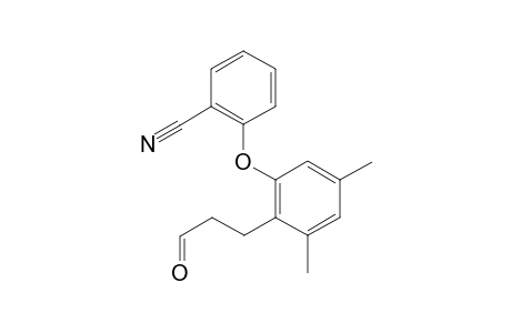 2-(3,5-Dimethyl-2-(3-oxopropyl)phenoxy)benzonitrile