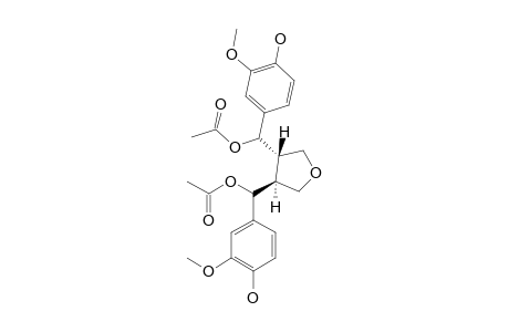 TRANS-3,4-BIS-(4'-HYDROXY-3'-METHOXY-ALPHA-ACETOXYBENZYL)-TETRAHYDROFURAN;SANJIDIN-B