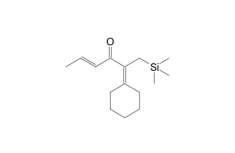 (E)-2-Cyclopentylidene-1-(trimethylsilyl)hex-4-en-3-one