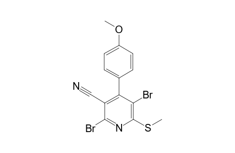2,5-DIBROM-4-(PARA-METHOXYPHENYL)-6-METHYLTHIO-NICOTINONITRIL