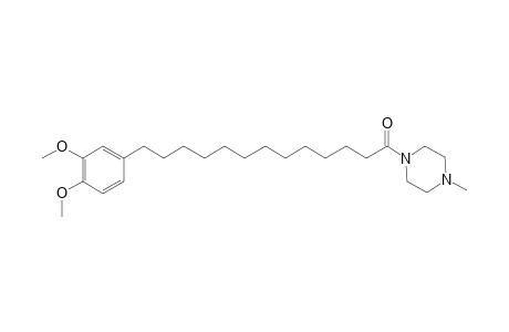 3,4-Dimethoxyphenyl-PA-M13:0 [5-(3,4-Dimethoxyphenyl)tridecyl-N-methylpiperazinamide]