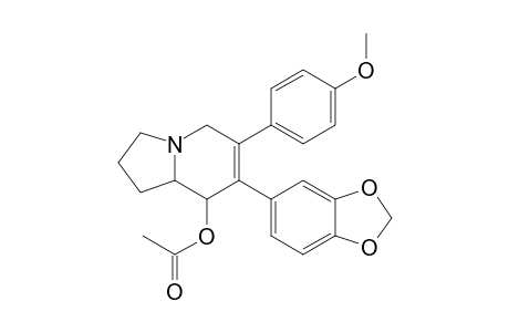 8-Indolizinol, 7-(1,3-benzodioxol-5-yl)-1,2,3,5,8,8a-hexahydro-6-(4-methoxyphenyl)-, acetate (ester)