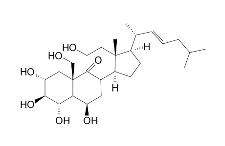 2.alpha.,3.beta.,4.alpha.,6.beta.,11,19-hexahydroxy-9,11-secocholest-(22E)-en-9-one (Euryspongiol A1)