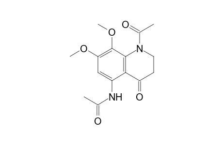 N-(1-acetyl-4-keto-7,8-dimethoxy-2,3-dihydroquinolin-5-yl)acetamide