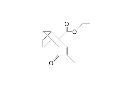 4-Methyl-5-oxo-endo-tricyclo(5.2.1.0/2,6/)deca-3,8-diene-3-carboxylic acid, ethyl ester