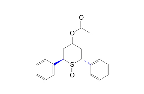 trans-2,6-Diphenyltetrahydro-2H-thiopyran-4-ol, acetate, 1-oxide