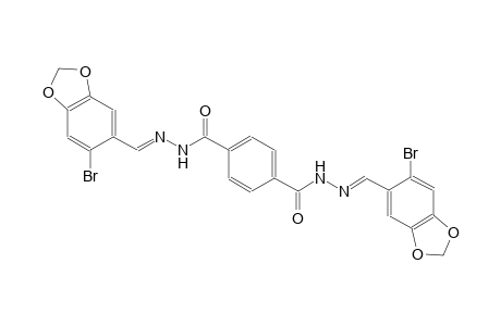 N'~1~,N'~4~-bis[(E)-(6-bromo-1,3-benzodioxol-5-yl)methylidene]terephthalohydrazide