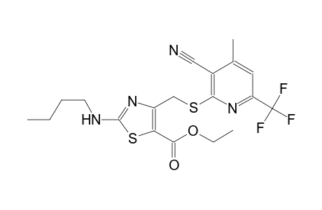 ethyl 2-(butylamino)-4-({[3-cyano-4-methyl-6-(trifluoromethyl)-2-pyridinyl]sulfanyl}methyl)-1,3-thiazole-5-carboxylate
