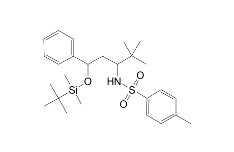 1-[t-Butyl)dimethylsilyloxy]-4,4-dimethyl-1-phenyl-3-(tosylamino)pentane