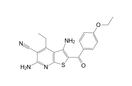 3,6-Diamino-2-(4-ethoxy-benzoyl)-4-ethyl-thieno[2,3-b]pyridine-5-carbonitrile