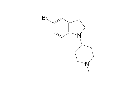 5-Bromo-1-(1-methylpiperidin-4-yl)indoline