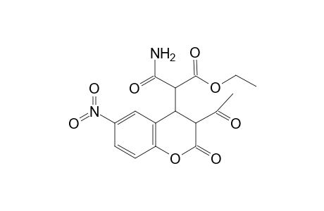 4-[(Carbamoyl)ethoxycarbonyl]methyl-3-acetyl-6-nitrochroman-2-one