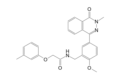 N-[2-methoxy-5-(3-methyl-4-oxo-3,4-dihydro-1-phthalazinyl)benzyl]-2-(3-methylphenoxy)acetamide