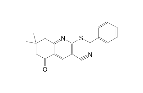 3-quinolinecarbonitrile, 5,6,7,8-tetrahydro-7,7-dimethyl-5-oxo-2-[(phenylmethyl)thio]-