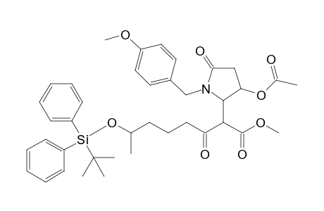 2-[3-Acetoxy-1-(4-methoxybenzyl)-5-oxopyrrolidin-2-yl]-7-tert-butyldiphenylsilyloxy-3-oxooctanoic acid methyl ester