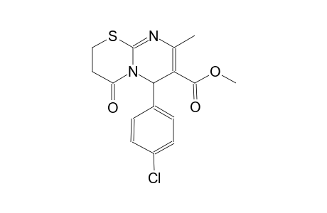 2H,6H-pyrimido[2,1-b][1,3]thiazine-7-carboxylic acid, 6-(4-chlorophenyl)-3,4-dihydro-8-methyl-4-oxo-, methyl ester