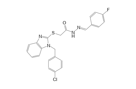 acetic acid, [[1-[(4-chlorophenyl)methyl]-1H-benzimidazol-2-yl]thio]-, 2-[(E)-(4-fluorophenyl)methylidene]hydrazide