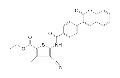 ethyl 4-cyano-3-methyl-5-{[4-(2-oxo-2H-chromen-3-yl)benzoyl]amino}-2-thiophenecarboxylate