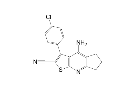 4-Amino-3-(4-chlorophenyl)-6,7-dihydro-5H-cyclopenta[b]-thieno[3,2-e]pyridine-2-carbonitrile