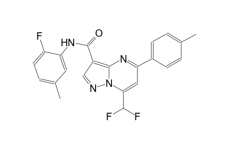 7-(difluoromethyl)-N-(2-fluoro-5-methylphenyl)-5-(4-methylphenyl)pyrazolo[1,5-a]pyrimidine-3-carboxamide